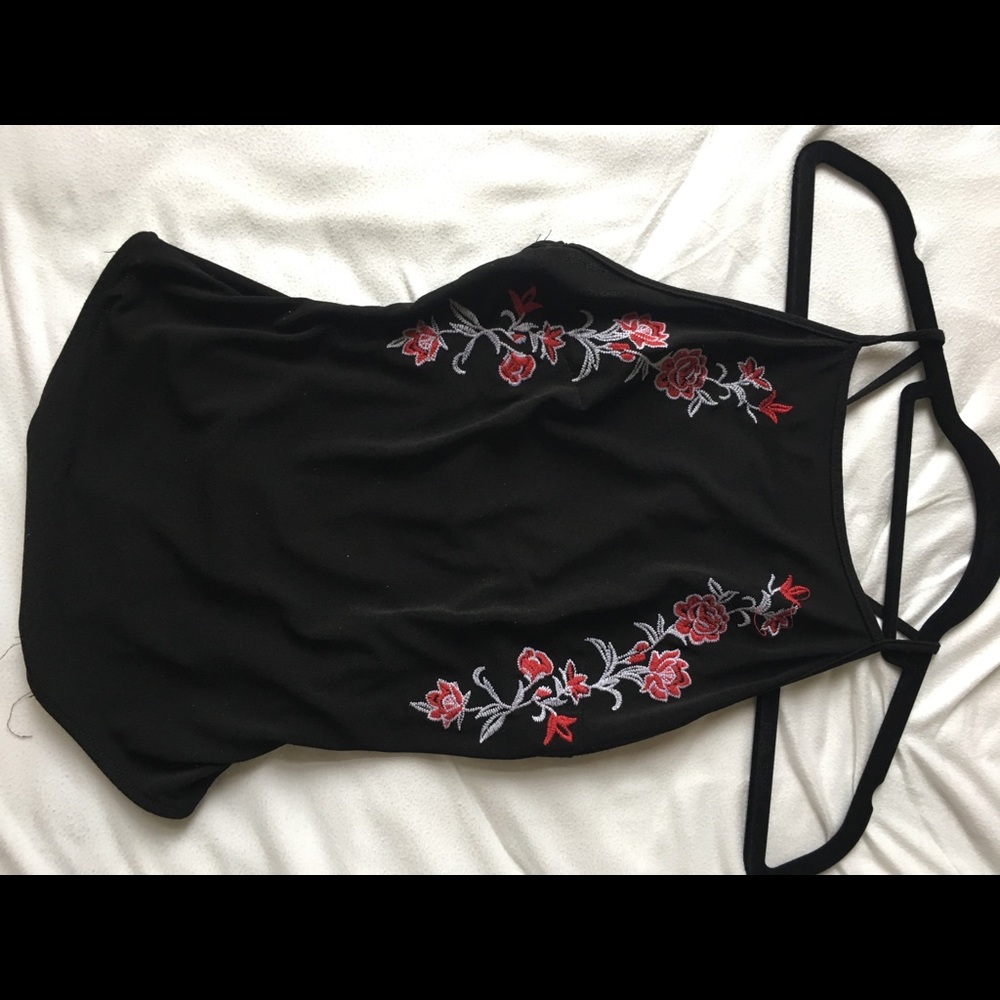 Urban Outfitters floral embroidery body suit